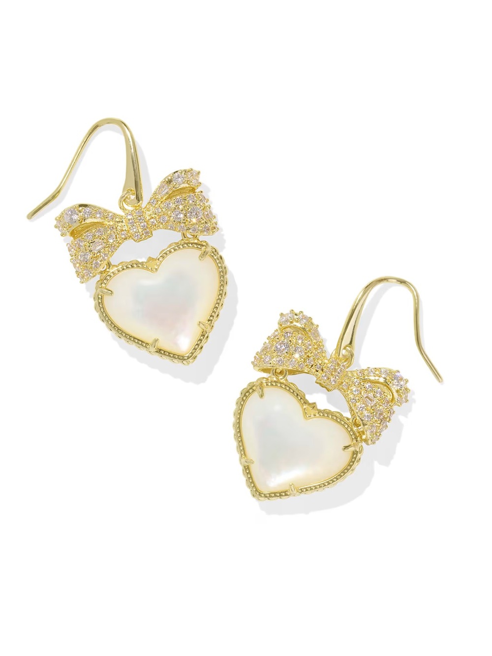 Kendra Scott Haisley Heart Drop Mother Of Pearl Earrings